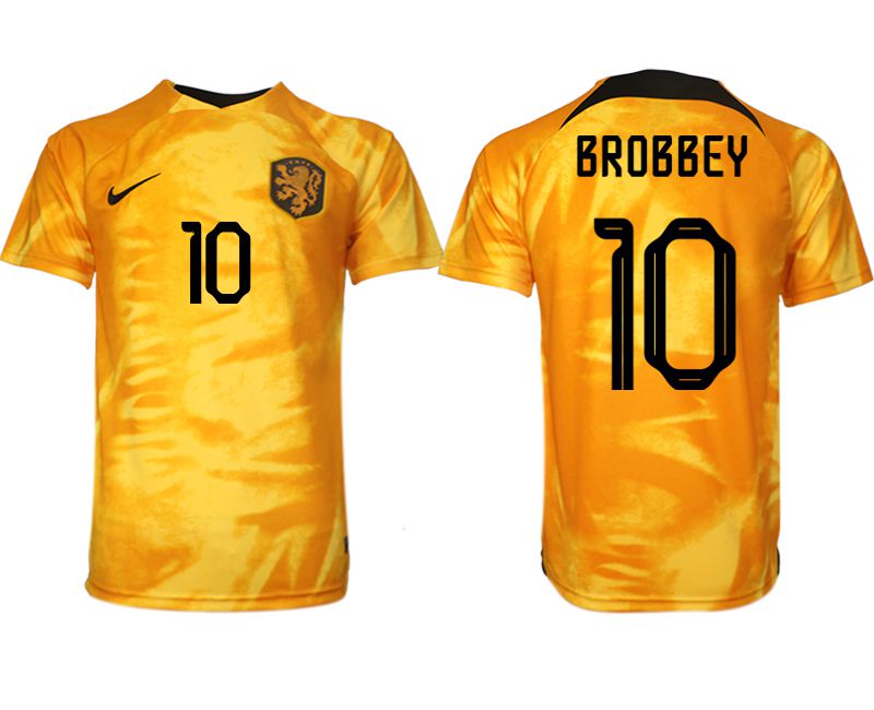 Men 2022 World Cup National Team Netherlands home aaa version yellow 10 Soccer Jersey1